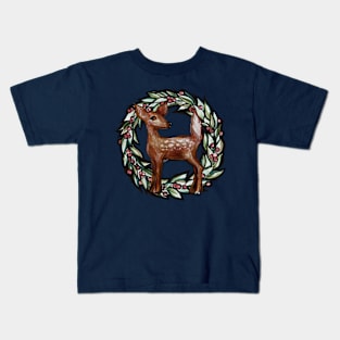 Christmas Fawn Kids T-Shirt